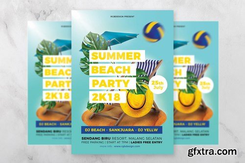 Summer Beach Party Flyer