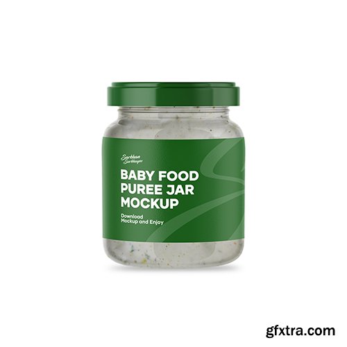 Baby Food Puree Jar PSD Mockup