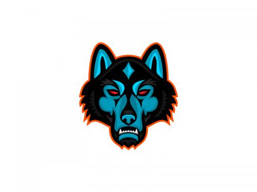 Timber Wolf Head Sports Mascot - timber-wolf-head-sports-mascot-b33d2b9d-3418-4eb1-9fcc-ca0eb426250b