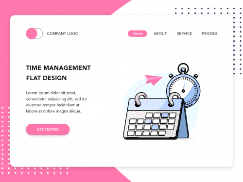 Time Management flat design concept for Landing page - time-management-flat-design-concept-for-landing-page