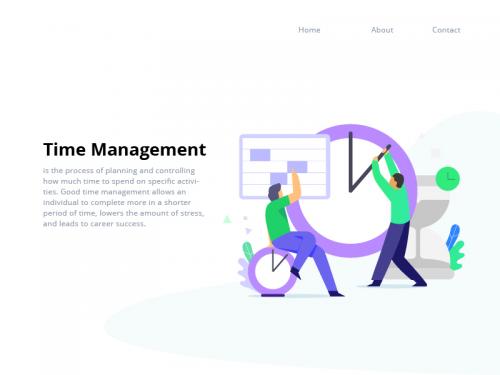 Time Management illustration for website - time-management-illustration-for-website