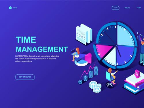 Time Management Isometric Landing Page Template - time-management-isometric-landing-page-template-aea975ab-8b0b-4a6c-929b-0bb749cb74fc