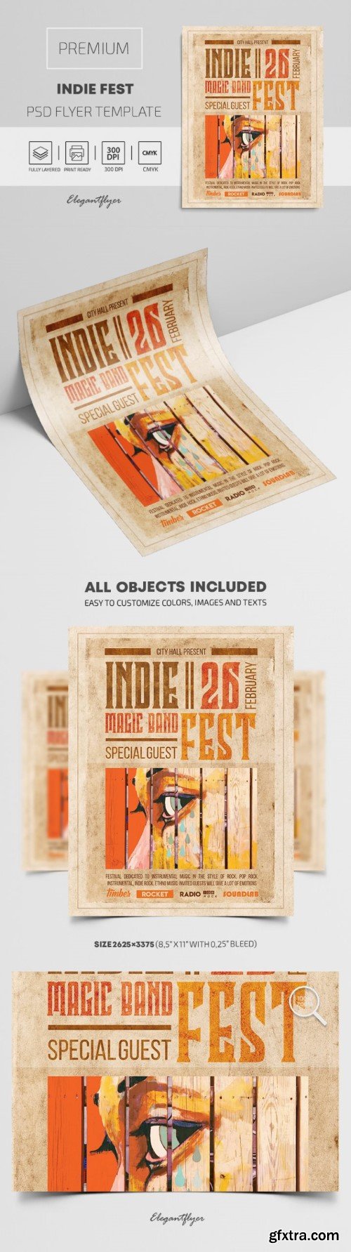 Indie Fest – Premium PSD Flyer Template