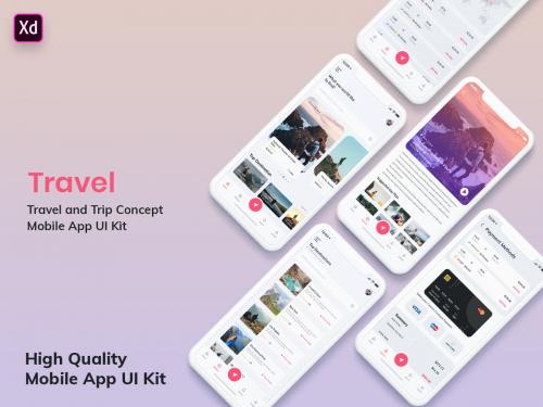 Tour & Travel Booking Mobile App UI Kit Light (XD) - tour-travel-booking-mobile-app-ui-kit-light-xd