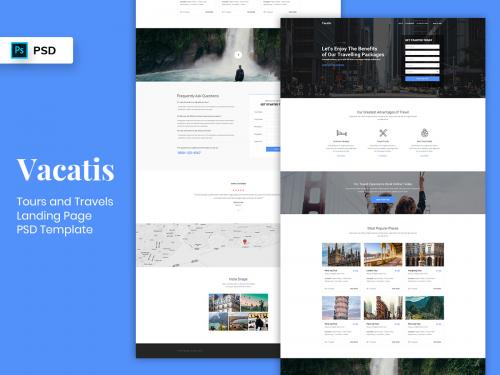 Tour & Travels Landing Page PSD Template - tour-travels-landing-page-psd-template