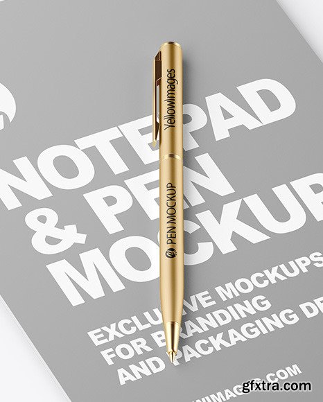 Notepad & Pen Mockup 55066