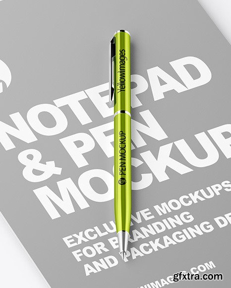 Notepad & Pen Mockup 55066