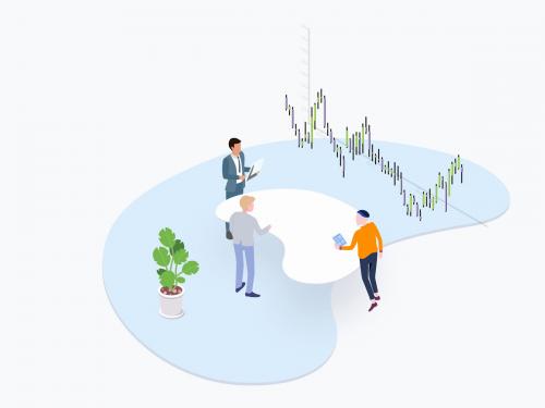 Trade Coin Team Isometric Illustration - trade-coin-team-isometric-illustration