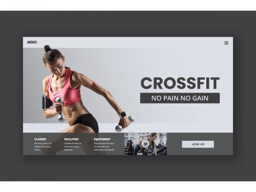 Training and Fitness Hero Header Template - training-and-fitness-hero-header-template