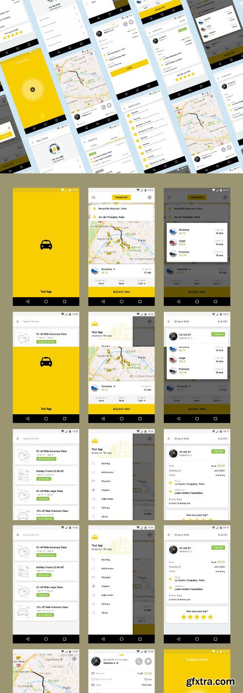 Taxi App - Android UI Template