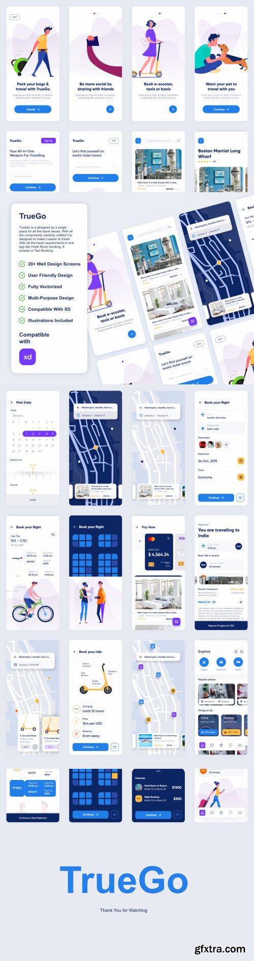 TrueGo Travel App UI Kit