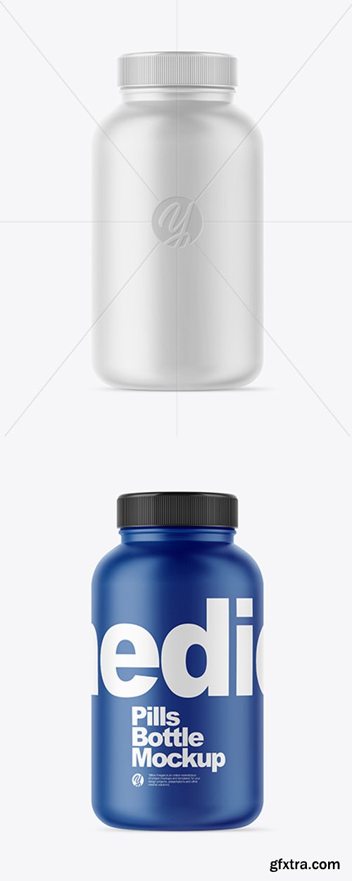 Matte Pills Bottle Mockup 41530