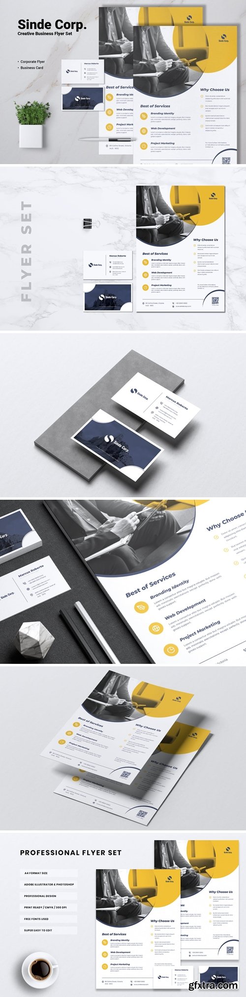 SINDE Creative Agency Flyer & Business Card