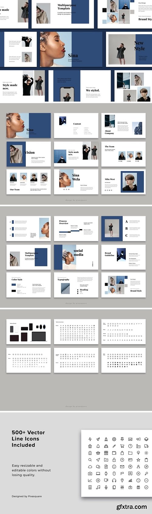 SINA - Powerpoint Style Template