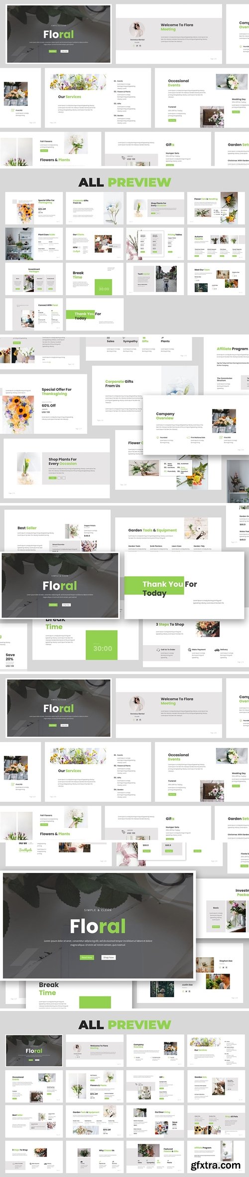 Florist Powerpoint and Keynote Presentation Template