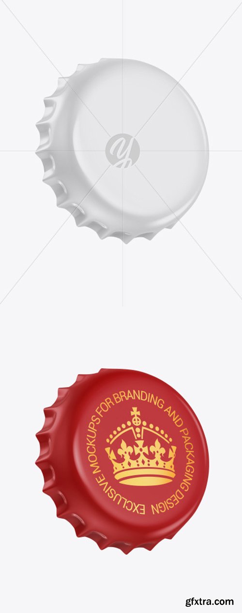 Glossy Bottle Cap Mockup 53383