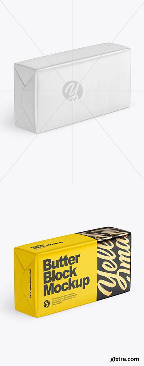 Glossy Butter Block Mockup 52940