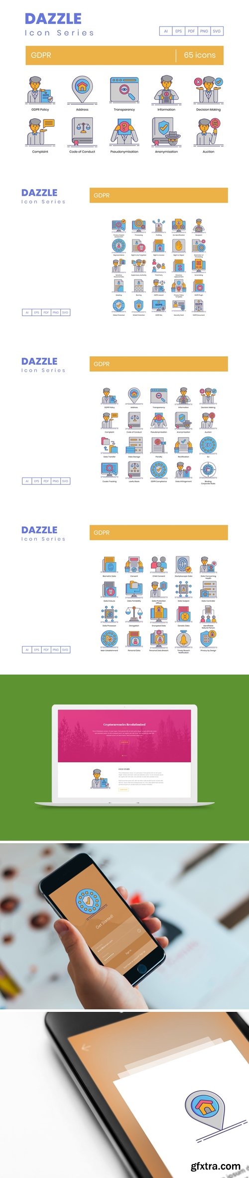 65 GDPR Icons - Dazzle Series