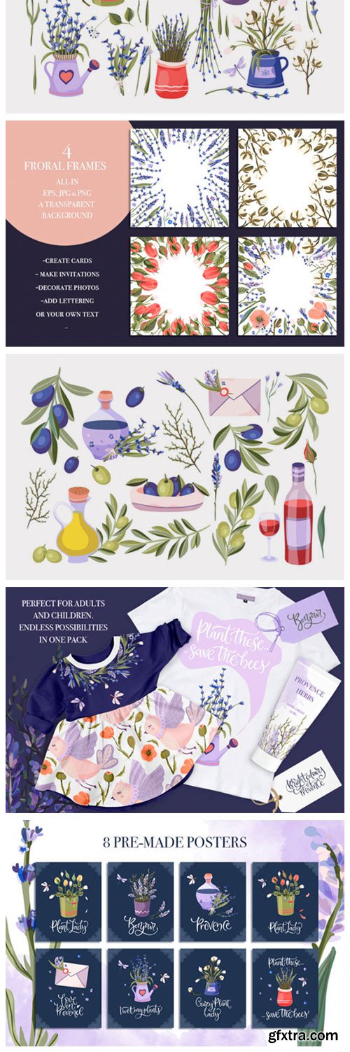 Provence Hand-drawn Bundle 2763579