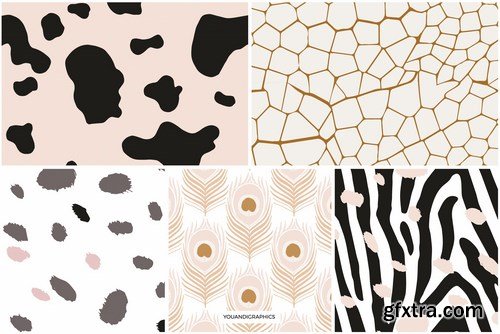 Safari - Animal Print Seamless Vector Patterns