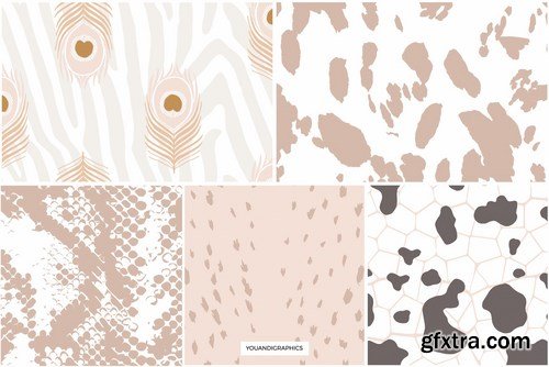 Safari - Animal Print Seamless Vector Patterns