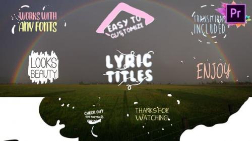 Videohive - Cartoon Lyric Titles | Premiere Pro MOGRT