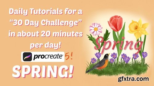 SPRING Daily Tutorials In Procreate 5 Week 1