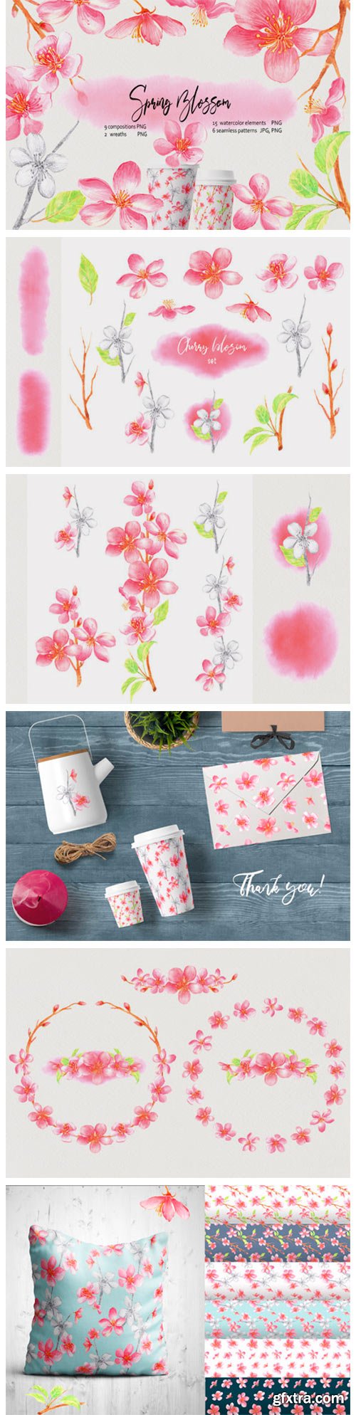 Watercolor Spring Blossom Clip Art 2769182