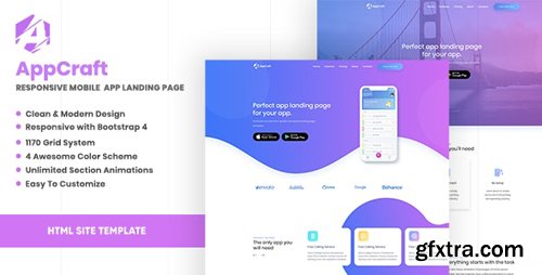 ThemeForest - AppCraft v1.0 - Creative Template for Mobile App Landing Page - 23588913