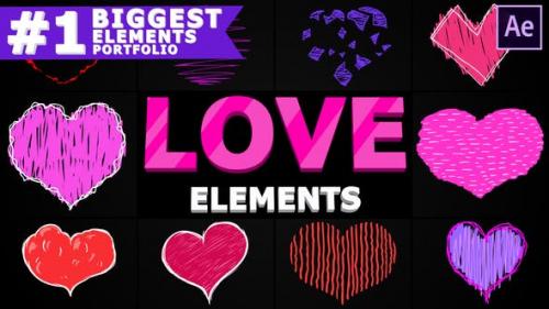 Videohive - Cartoon Love Elements | After Effects