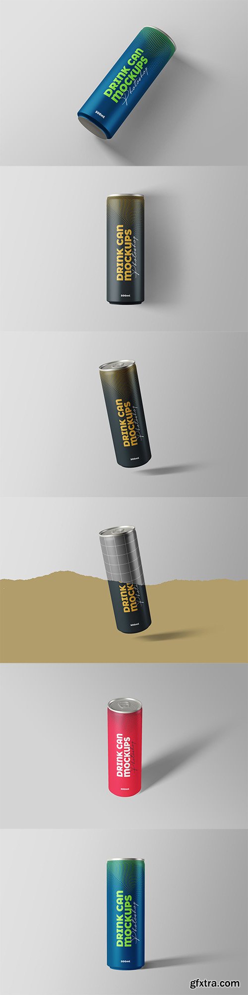 Drink Can Mockups 500ml