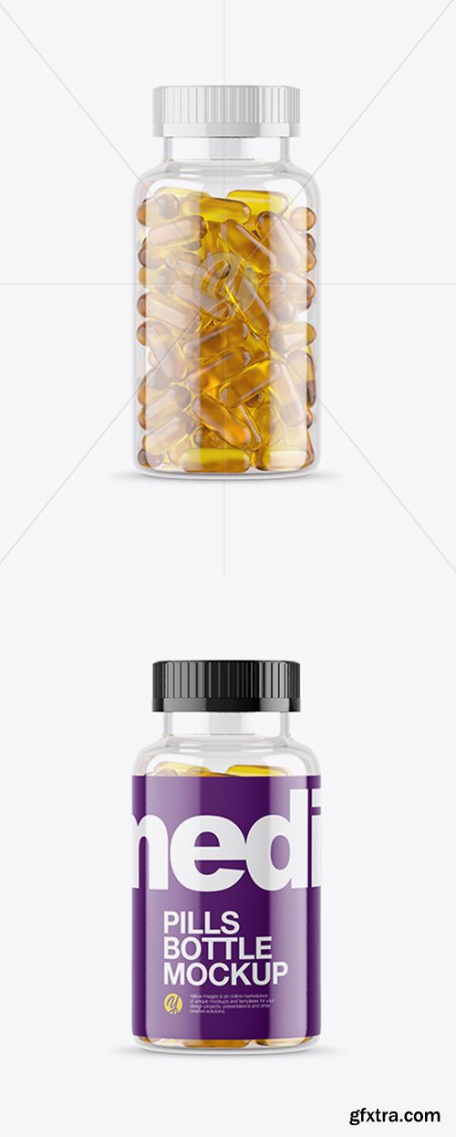 Clear Fish Oil Bottle Mockup 22474