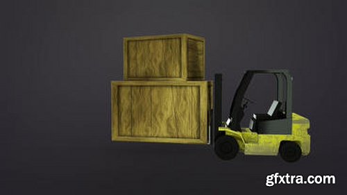 MotionElements Folk Lift Truck Logo Reveal 13241798