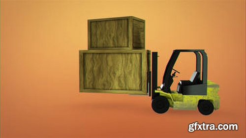 MotionElements Folk Lift Truck Logo Reveal 13241798