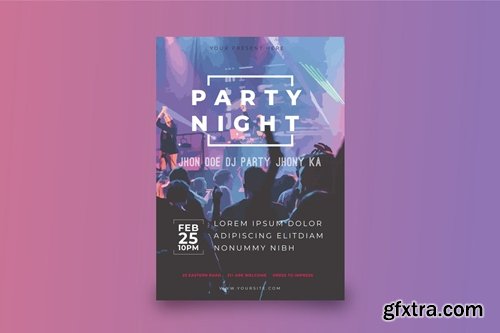 Modern Electro DJ Flyer Layout