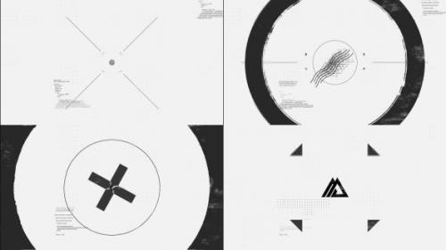 Videohive - Black White Glitch Logo