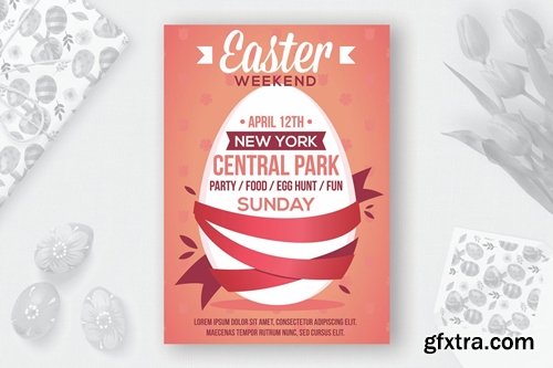 Easter flyer template