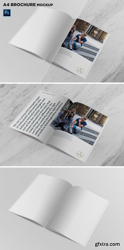 A4 Brochure Mockup Open Pages