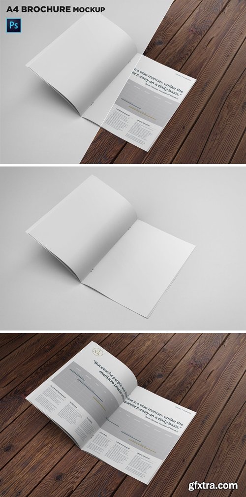 A4 Brochure Mockup Folded Page