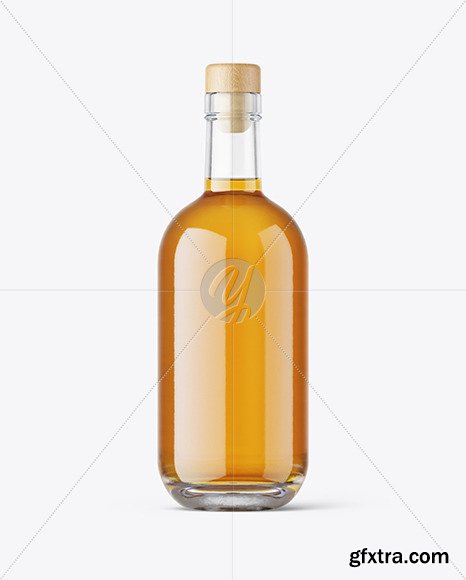 Clear Glass Whisky Bottle mockup 54915