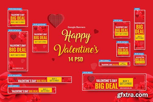 Valentine's Day Big Sale Banners Ad