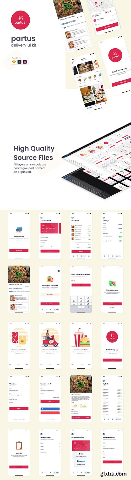 Partus Delivery UI Kit