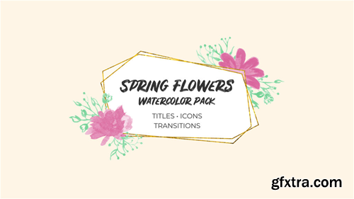 MotionElements Spring Flowers. Watercolor Pack 12843588