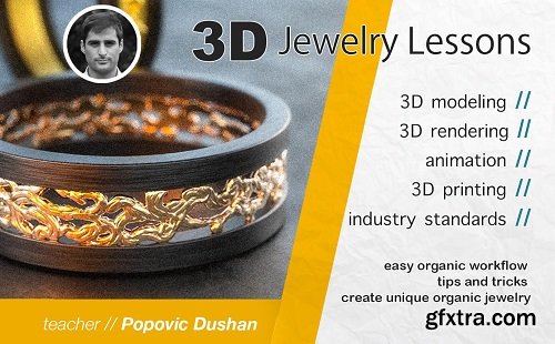 Jewelry 3D modeling, Beginner friendly class- Learn Rhino and Zbrush modeling workflow 2020