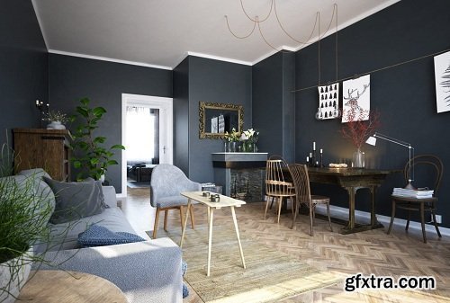 Scandinavian Style Living Room Interior