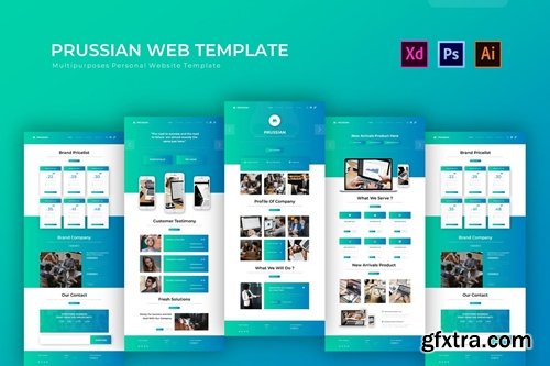 Prussian | PSD Web Template