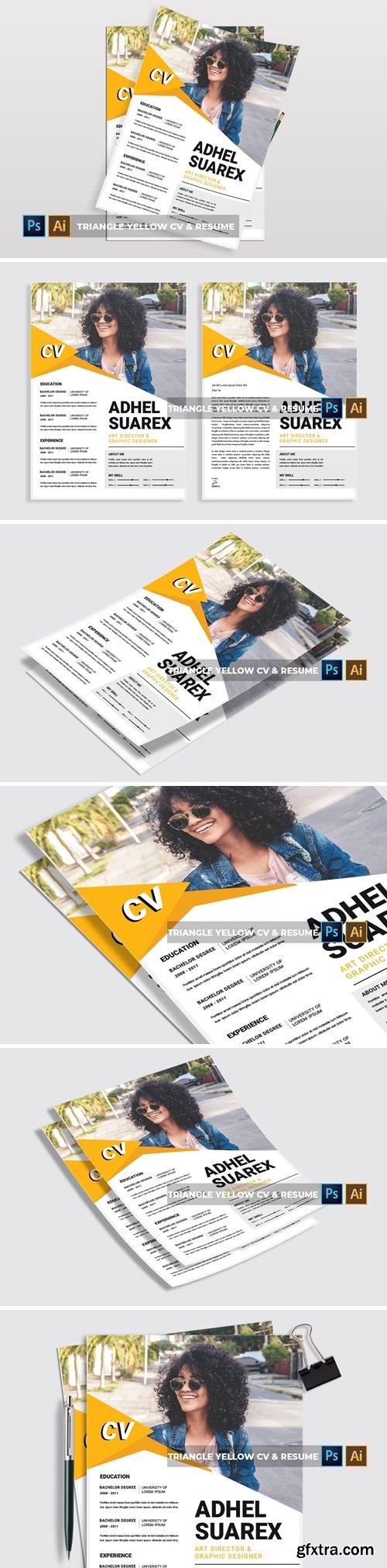 Triangle Yellow | CV & Resume