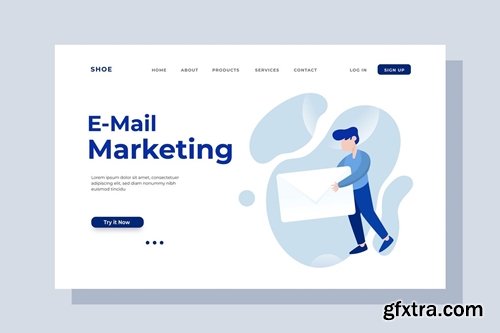 Email Marketing Landing Page Illustration