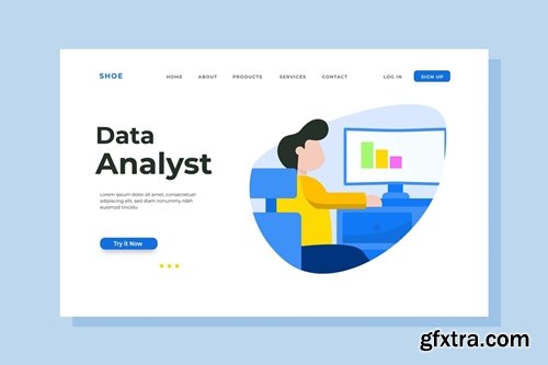 Data Analyst Landing Page Illustration