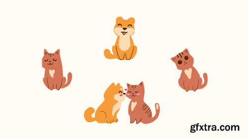 MotionElements Cats and Dogs. Hand Drawn Pack 12685091